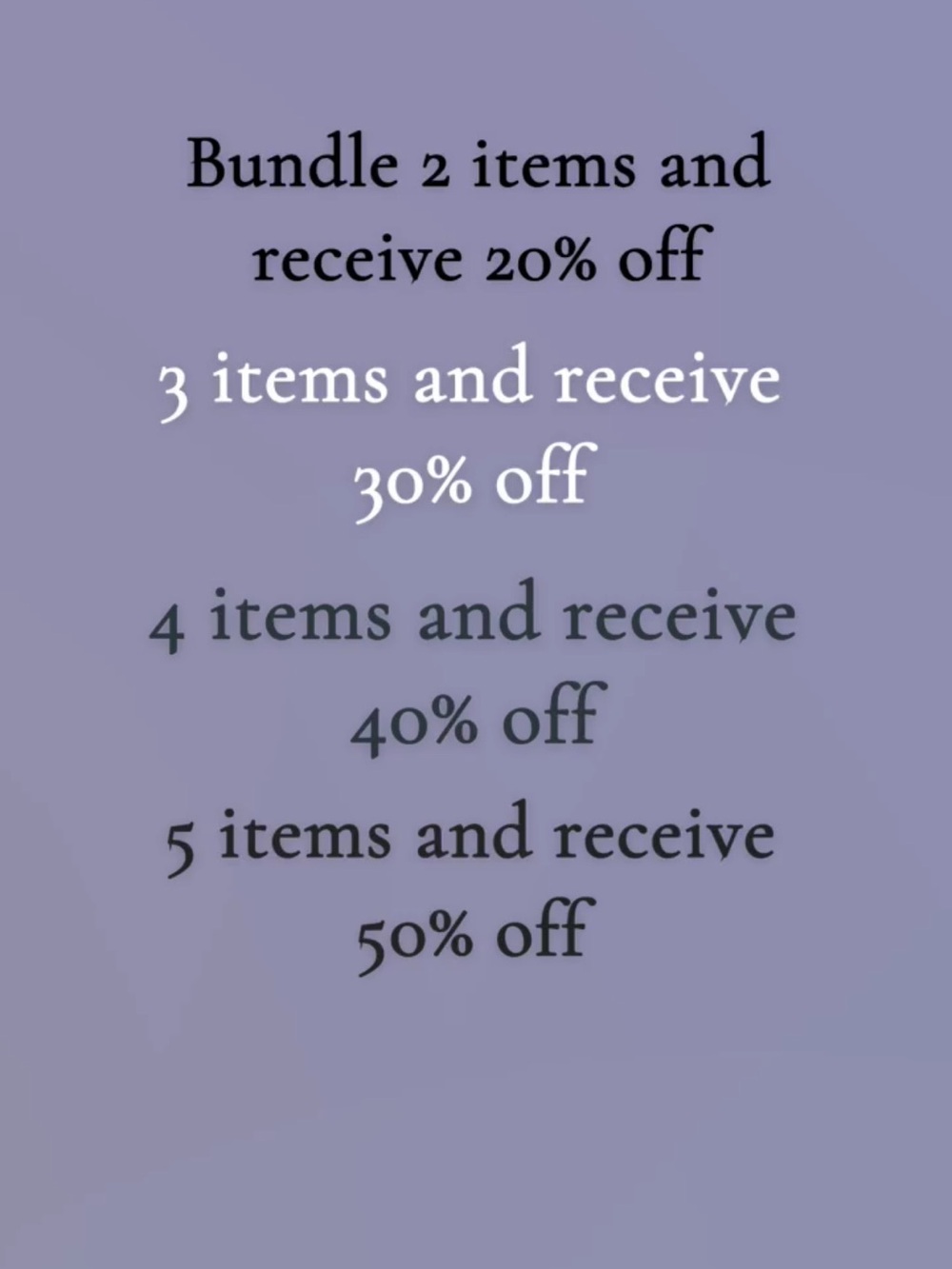 Bundle Discounts!